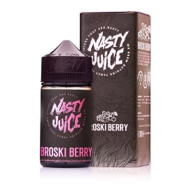 Nasty Juice Broski Berry E Likit, koyu ambalajlı, meyveli aroma.