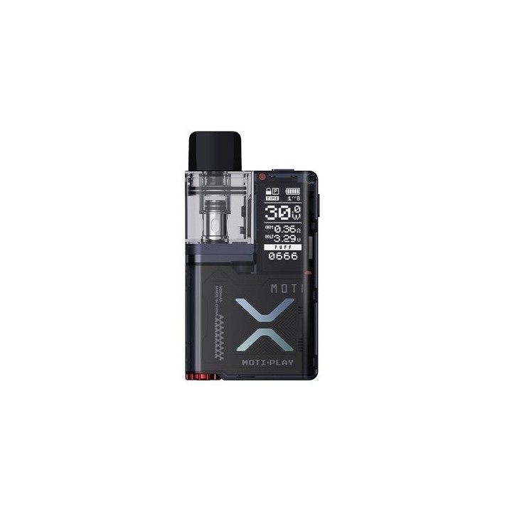 Vaporesso Moti X Play Pod Mod Siyah, şeffaf gövdeli elektronik sigara