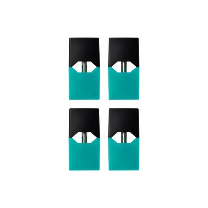 Dörtlü Paket Juul Mint Kartuş, Siyah ve Turkuaz Renkli Pod