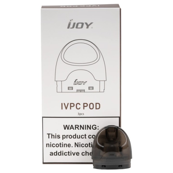 iJoy IVPC Kartuş 3'lü paket, şeffaf koyu renkli yedek pod