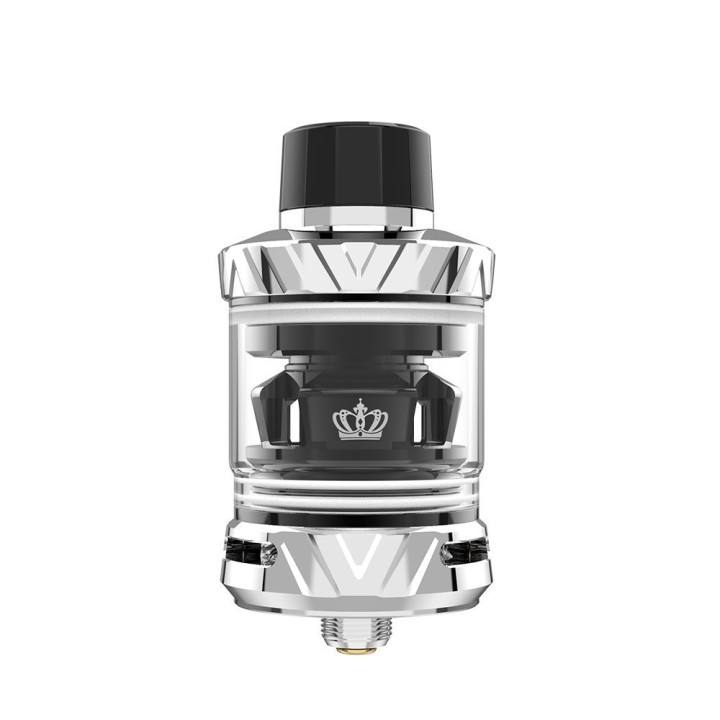 Uwell Crown V Kartuş, gümüş ve siyah renkli, yedek tank atomizer.