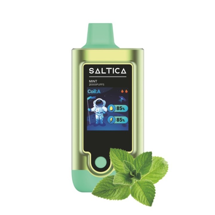 Saltica Digital 20000 Puffs Mint Kullan At Elektronik Sigara Yeşil