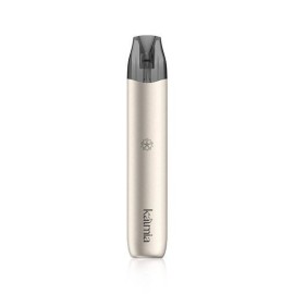 Uwell Kalmia Pod Mod gümüş renkli, şık ve kompakt elektronik sigara.