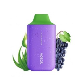 Vozol Star 6000 Aloe Grape Kullan At, mor gövde, yeşil bitiş.