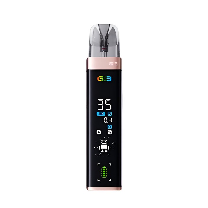 Uwell Caliburn G3 Pro Pod Mod siyah renkli, dijital ekranlı elektronik sigara.