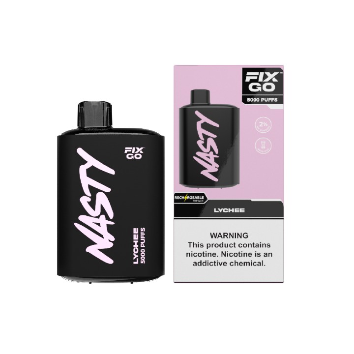 Nasty Juice Fix Go 5000 Lychee Tek Kullanımlık Şarj Edilebilir Vape