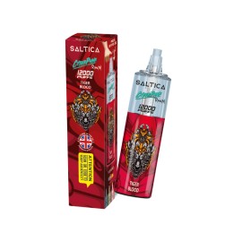 Saltica Cyberpunk 12000 Tiger Blood kullan at, kırmızı ambalajlı elektronik sigara.