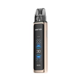 GeekVape Wenax Q Ultra Pod Mod altın renkli, dijital ekranlı elektronik sigara