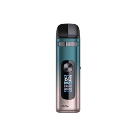 Uwell Crown X Pod Mod, mavi/yeşil ve gümüş renkli, dijital ekranlı elektronik sigara