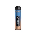 Uwell Crown X Pod Mod Mavi/Bronz, 60W ekranlı, şık elektronik sigara.