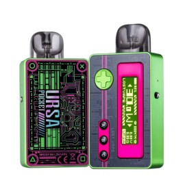 Lost Vape Ursa Pocket Mod yeşil neon retro tasarımlı pod mod elektronik sigara.