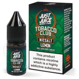 Just Juice Tobacco Club Lemon Salt E Likit 10ml Yeşil Kutu
