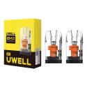 Uwell EM2 Kartuş 2'li Paket, Şeffaf Oranj Coil, Orijinal Ambalaj