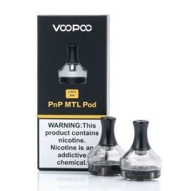 Voopoo PnP MTL Kartuş 2ml, Şeffaf Siyah Yedek Pod (2 Adet)