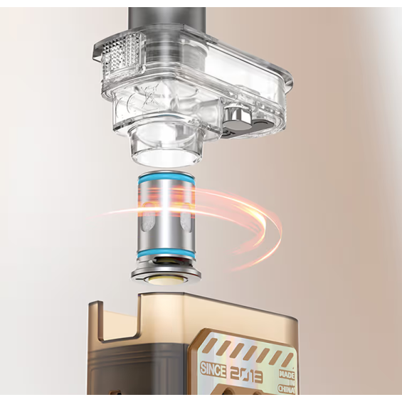 Aspire Cloudflask X Pod Mod Coil Değiştirme Detayı Şeffaf Kartuş