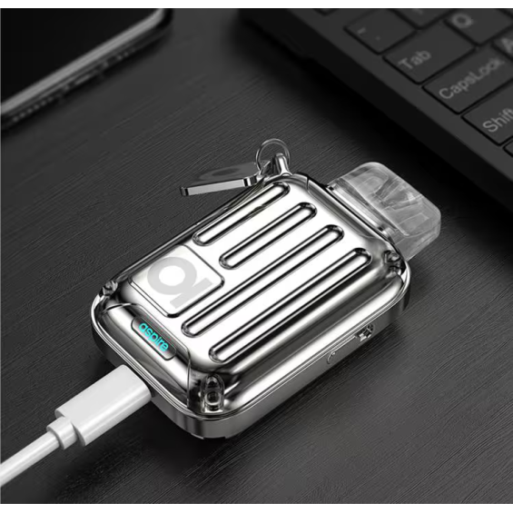 Aspire RiiL X Pod Mod Şarj Edilirken Metalik Gri Gösterim