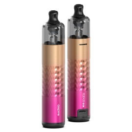 Aspire Flexus Stik Pod Mod pembe/altın renkli, elmas desenli, kompakt elektronik sigara.