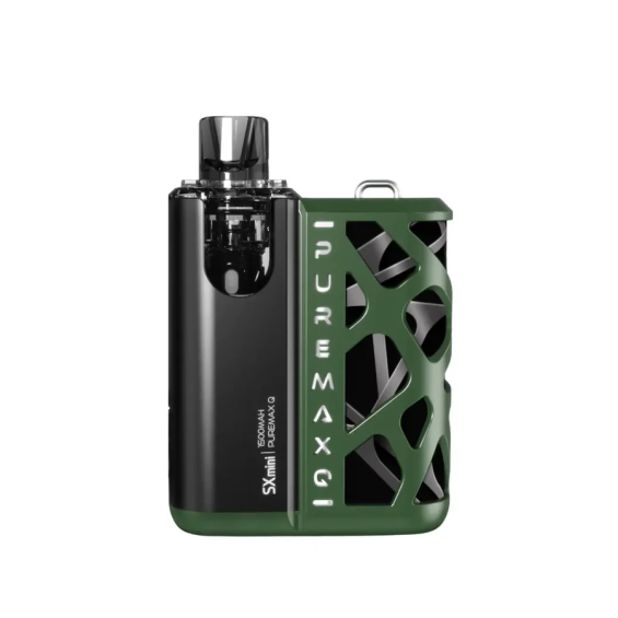 SXmini PureMax Q Pod Mod 1500mAh Siyah Koyu Yeşil Vaping Cihazı
