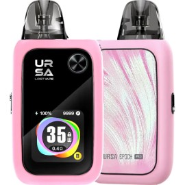 Lost Vape Ursa Epoch Pod Mod pembe renkli, dijital ekranlı elektronik sigara.