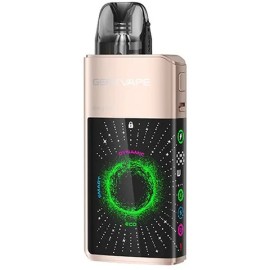GeekVape Digi Q Vista Pod Mod altın renkli, akıllı ekranlı elektronik sigara