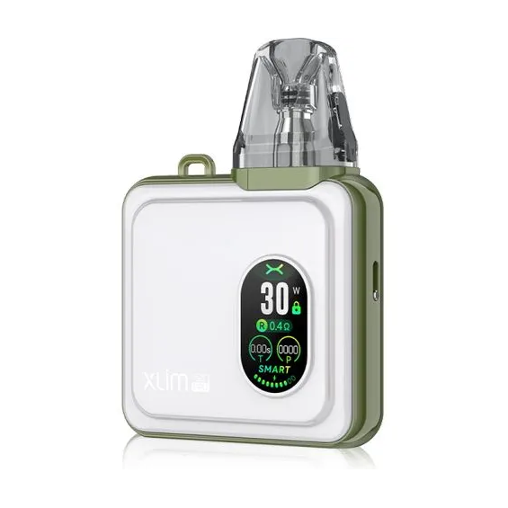 OXVA Xlim SQ Pro Pod Mod Beyaz Yeşil, 30W Akıllı Ekranlı