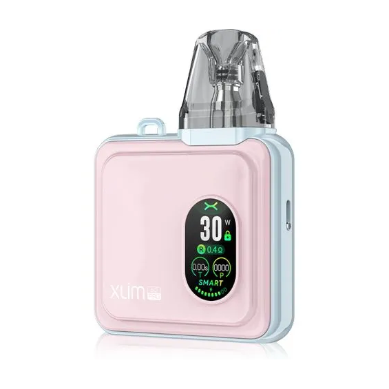 OXVA Xlim SQ Pro Pod Mod pembe, akıllı ekranlı kompakt elektronik sigara