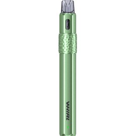 Uwell Caliburn Whirl F Pod Mod yeşil, altıgen dokulu kompakt elektronik sigara.