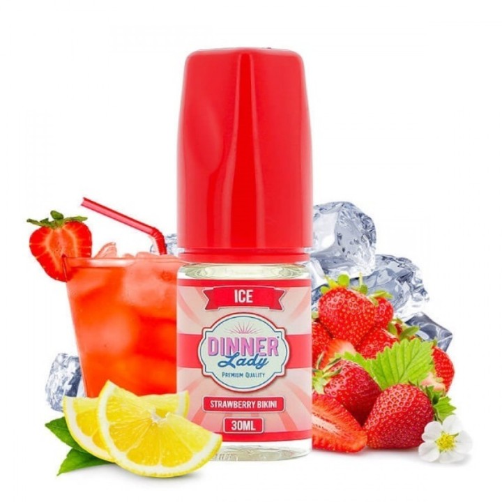 Dinner Lady Strawberry Bikini Salt Likit 30ml Buzlu Çilek Limon Aromalı E-Likit