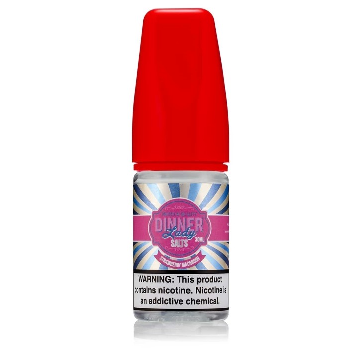 Dinner Lady Strawberry Macaron Salt Likit 30ml Kırmızı Kapaklı