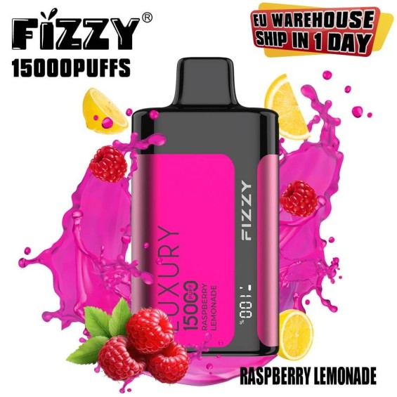 Fizzy Luxury 15000 Puff Raspberry Limonata Tek Kullanımlık Vape
