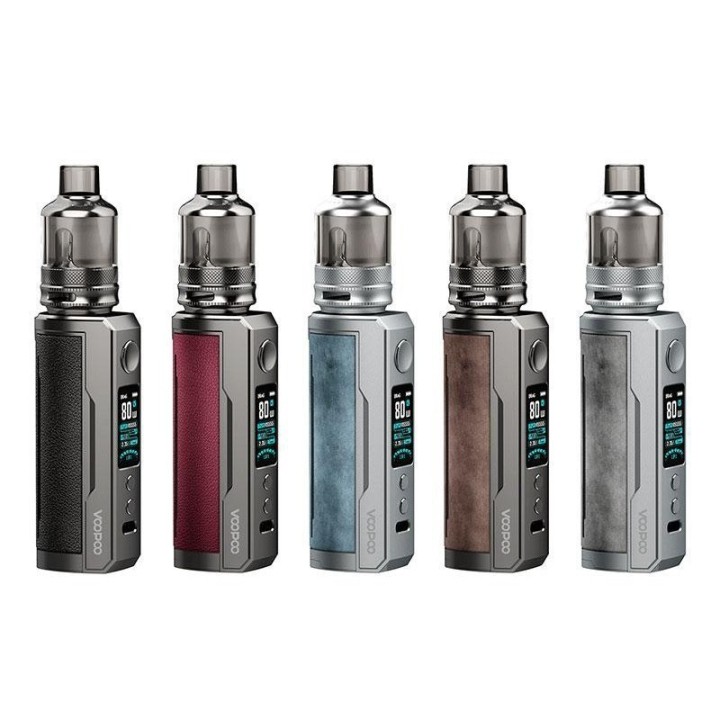 Voopoo Drag X Plus Pod Mod çeşitleri: Siyah, Kırmızı, Mavi, Kahve, Gri