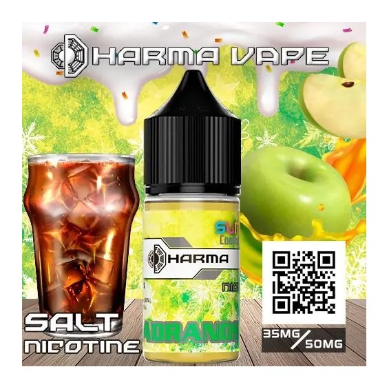 Dharma Adranos Salt Likit, Yeşil Elma ve Kola Aromalı, Soğuk, 35/50MG