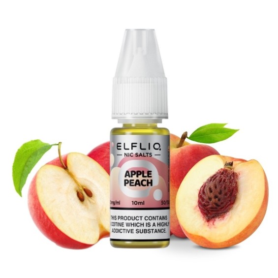 Elfliq Apple Peach Salt Likit 10ml, elma şeftali aromalı elektronik sigara likiti.