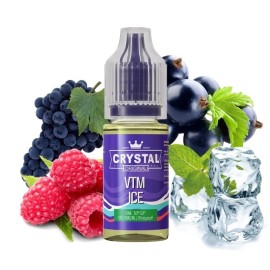 Crystal VTM Ice Salt Likit: Üzüm, Ahududu, Frenk Üzümü ve Nane Aromalı