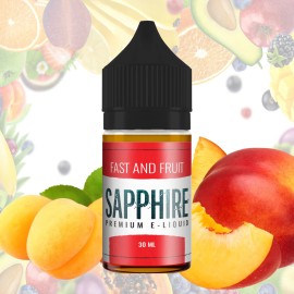 Sapphire Fast And Fruit E Likit 30 ML, şeftali ve kayısı aromalı premium e-liquid.