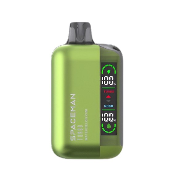 Smok Spaceman Turbo Yeşil Kullan At, Watermelon Kiwi, Dijital Ekranlı