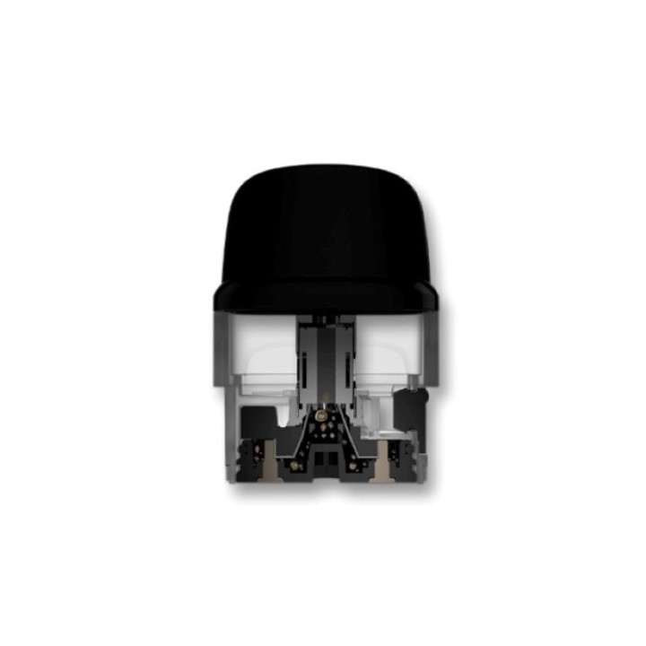 Voopoo Vinci Drag Nano 2 Kartuş kesit görünümü, siyah ağızlıklı yedek parça.