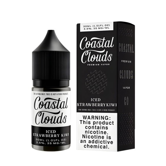 Coastal Clouds Iced Strawberry Kiwi Salt Likit 30ml 35mg