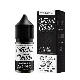 Coastal Clouds Vanilla Custard Salt Likit 30ML Siyah Beyaz Ambalaj
