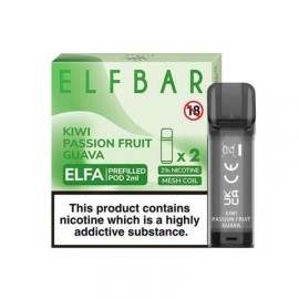 Elf Bar Elfa Kartuş, Kiwi Passion Fruit Guava, 2ml, 2% Nikotin