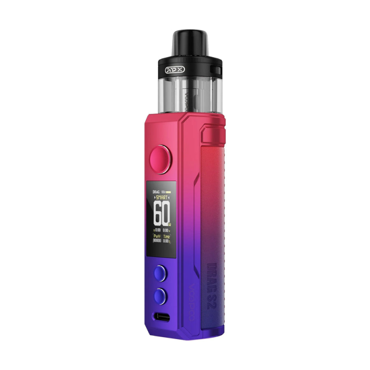 Voopoo Drag X2 Pod Mod pembe mor degrade renkli elektronik sigara