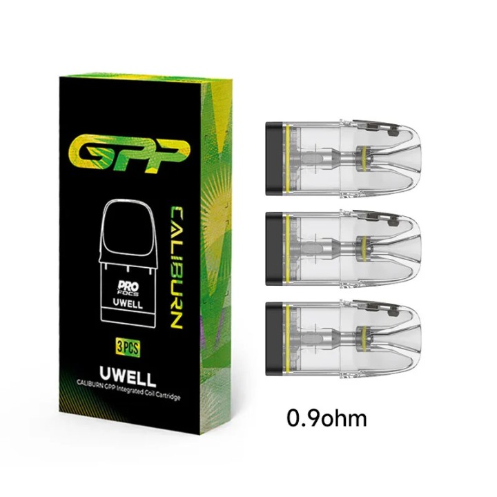 Uwell Caliburn GPP Kartuş 0.9ohm 3 Adet, Şeffaf Coil
