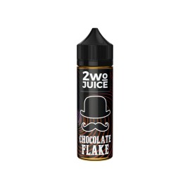2Wo Juice Chocolate Flake E Likit, siyah şişe, bıyıklı şapka logosu.