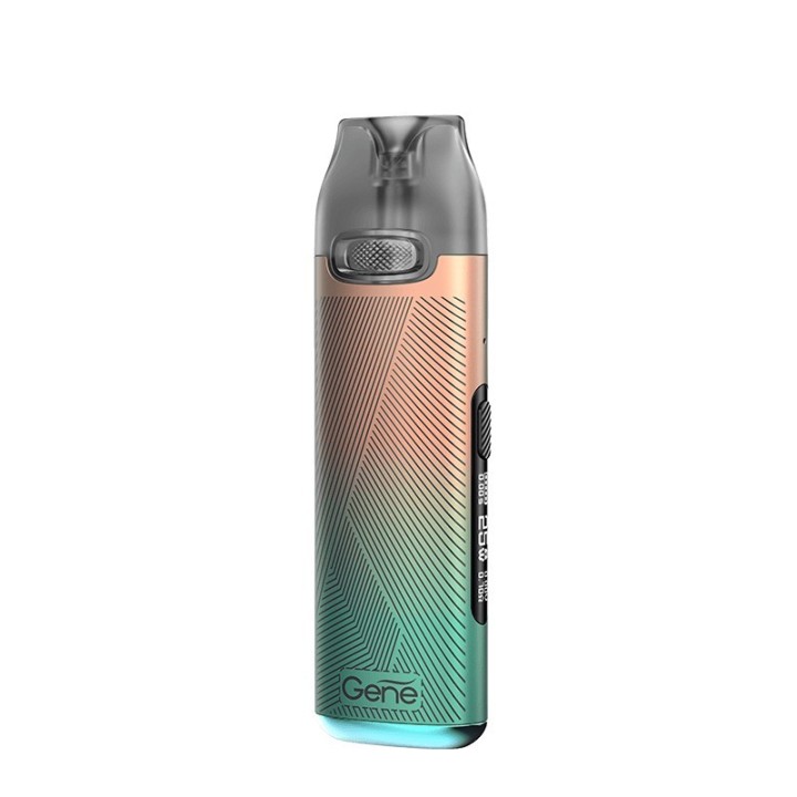 Voopoo V.THRU Pro Pod Mod Gradient Yeşil Bronz renkte, şık dijital ekranlı