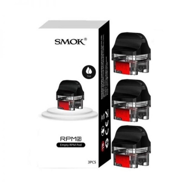 Smok RPM2 Yedek Kartuş 3'lü Paket Siyah, 7ml Boş RPM Pod