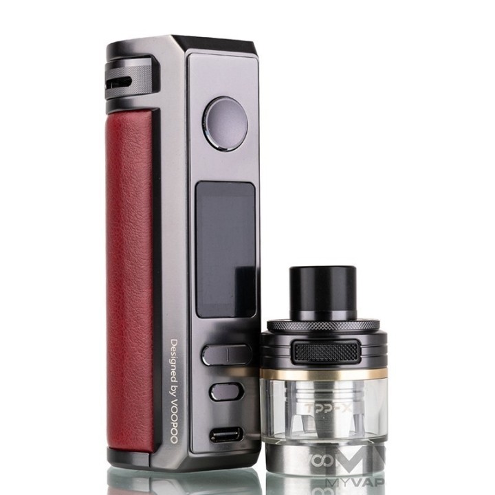 Voopoo Drag S Pro Mod Kırmızı Deri Gri Gri Pod Mod Elektronik Sigara